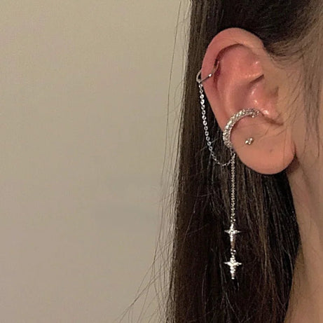 Cosmic Cross Linked Aesthetic Earrings Shoptery