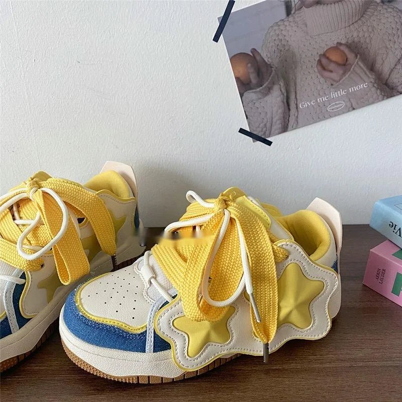 Y2k Kawaii Cosmic Glow Star Sneakers Shoptery