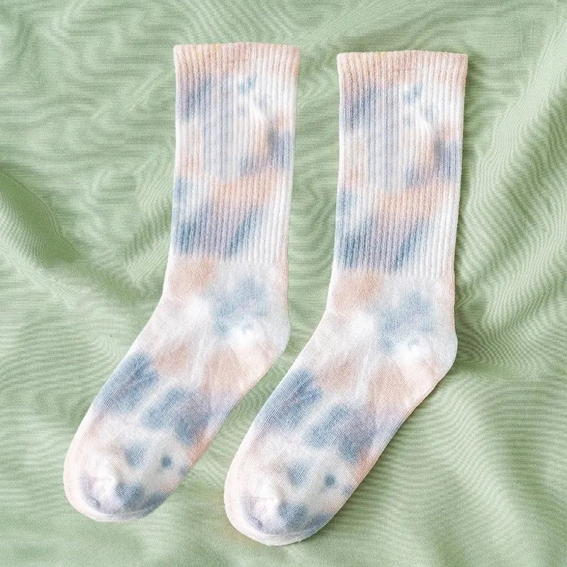 Cosmic Swirl Aesthetic Tie-Dye Socks 7 One size Shoptery