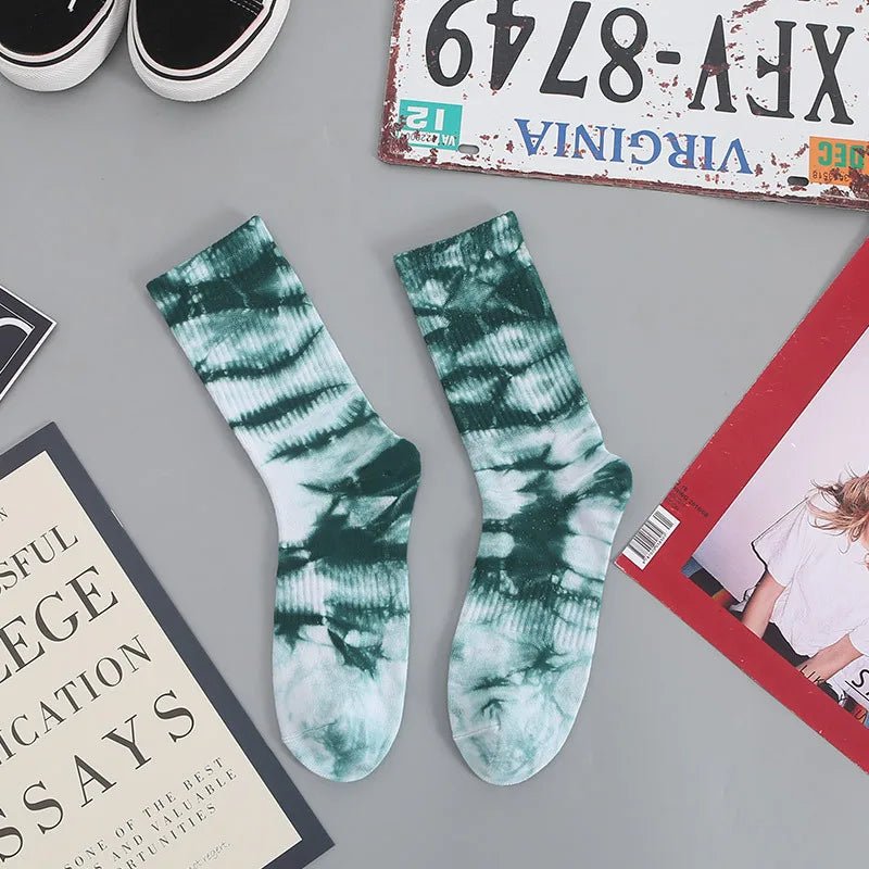 Cosmic Swirl Aesthetic Tie-Dye Socks 14 One size Shoptery