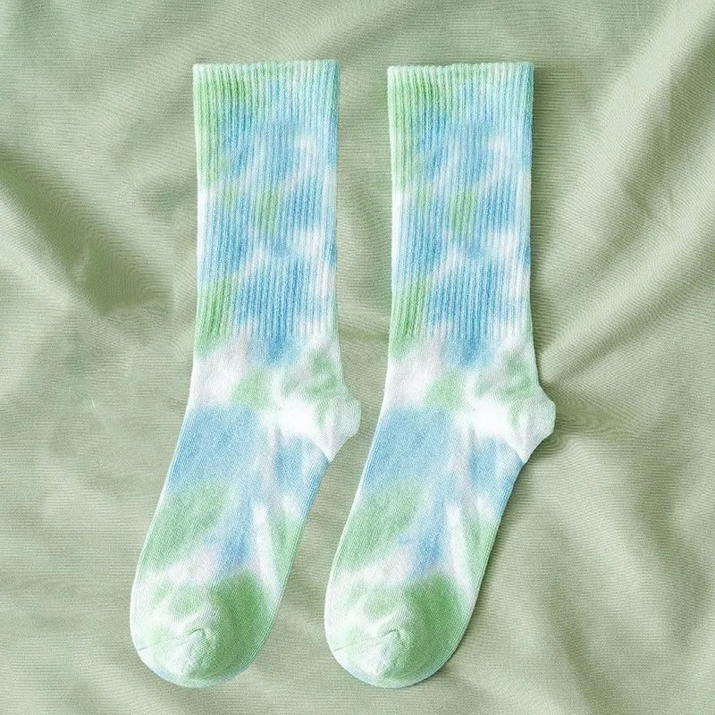 Cosmic Swirl Aesthetic Tie-Dye Socks 8 One size Shoptery