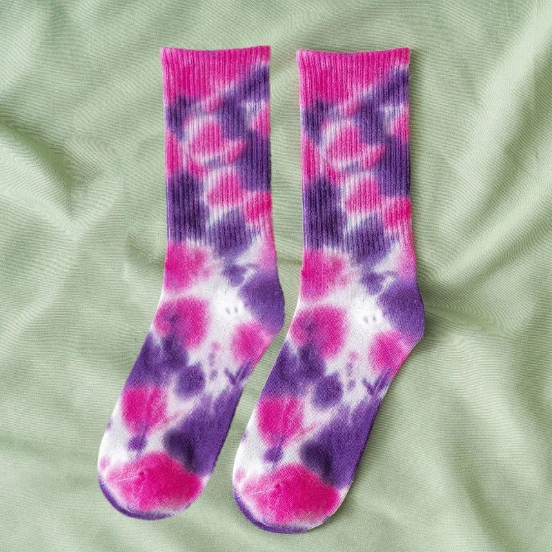 Cosmic Swirl Aesthetic Tie-Dye Socks 2 One size Shoptery