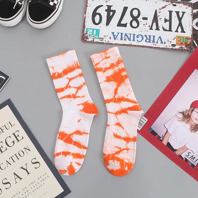 Cosmic Swirl Aesthetic Tie-Dye Socks 18 One size Shoptery