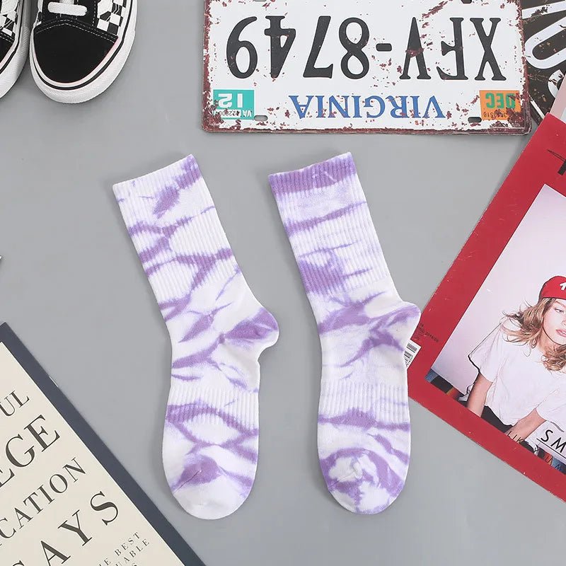 Cosmic Swirl Aesthetic Tie-Dye Socks 17 One size Shoptery