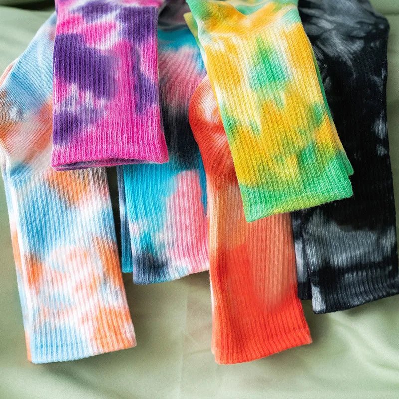 Cosmic Swirl Aesthetic Tie-Dye Socks Shoptery