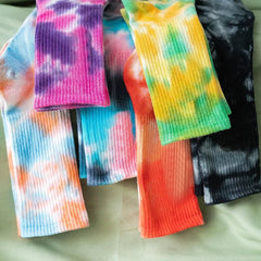 Cosmic Swirl Aesthetic Tie-Dye Socks Shoptery