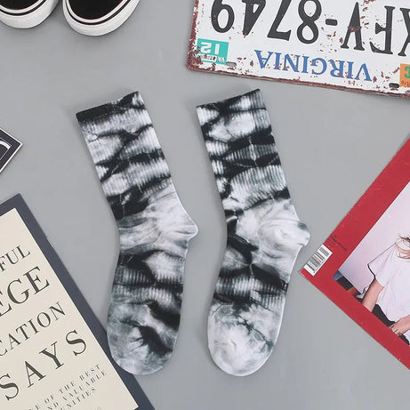 Cosmic Swirl Aesthetic Tie-Dye Socks 16 One size Shoptery