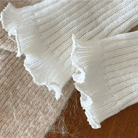 Coquette Lace-Up Knit Leg Warmers Shoptery