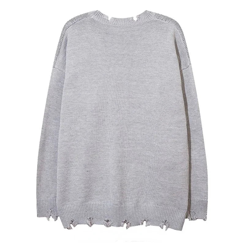 Crimson Chaos Chain Alt Edgy Sweater Shoptery