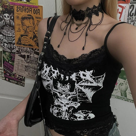 Crimson Shattered Alt Goth Heart Necklace Shoptery