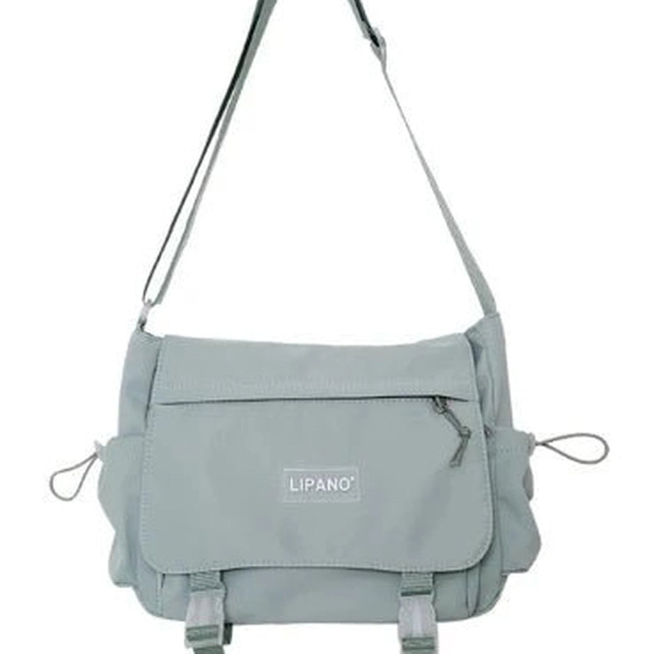 Aesthetic Crossbody School Bag Green Only Bag Shoptery