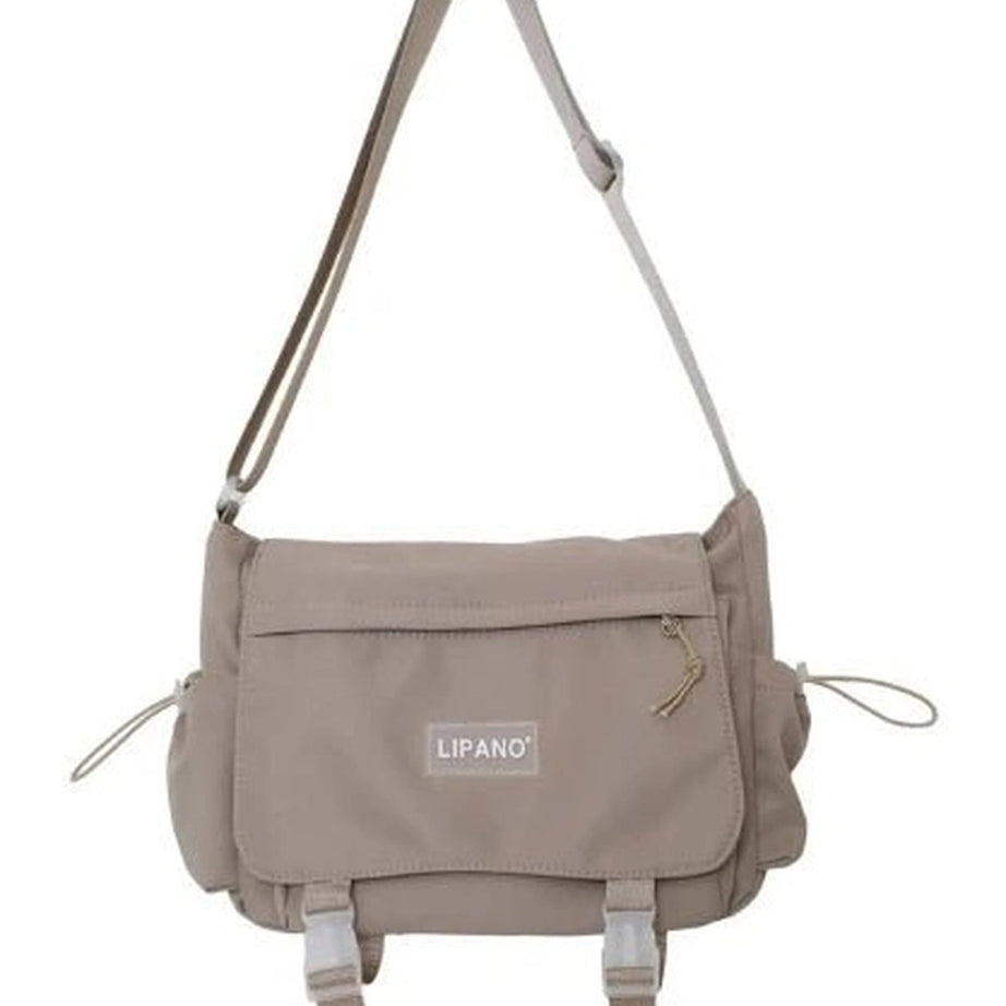 Aesthetic Crossbody School Bag Khaki Only Bag Shoptery