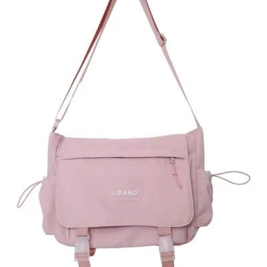Aesthetic Crossbody School Bag Pink Only Bag Shoptery