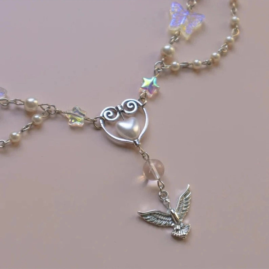 Crystal Phoenix Pendant Necklace Shoptery