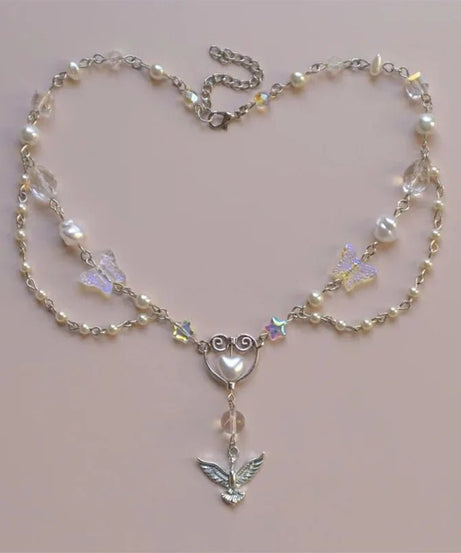 Crystal Phoenix Pendant Necklace -