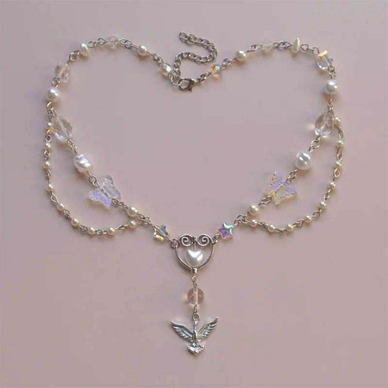Crystal Phoenix Pendant Necklace -