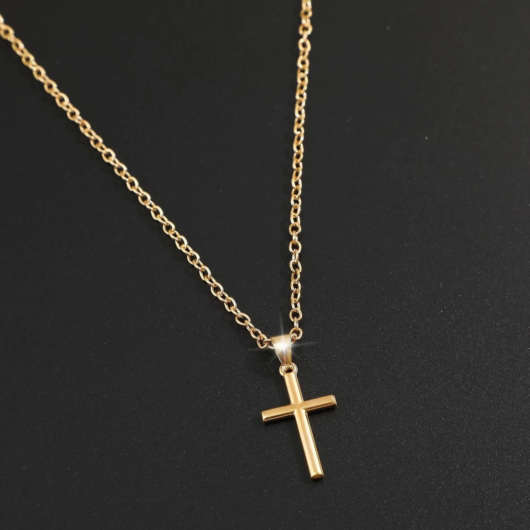 Crystal Rose Gothic Cross Necklace 5858101 Shoptery