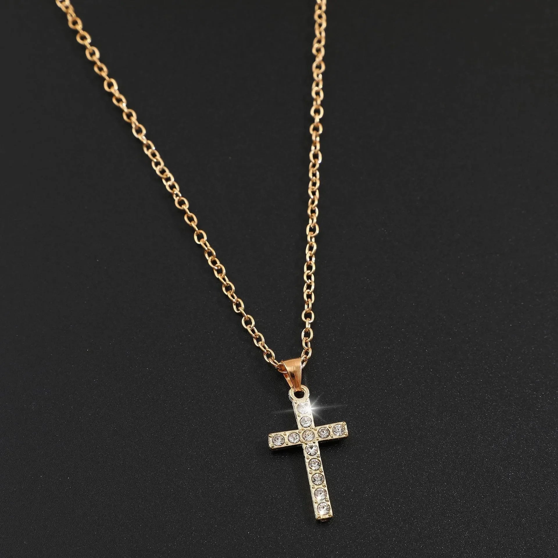 Crystal Rose Gothic Cross Necklace 5835501 Shoptery