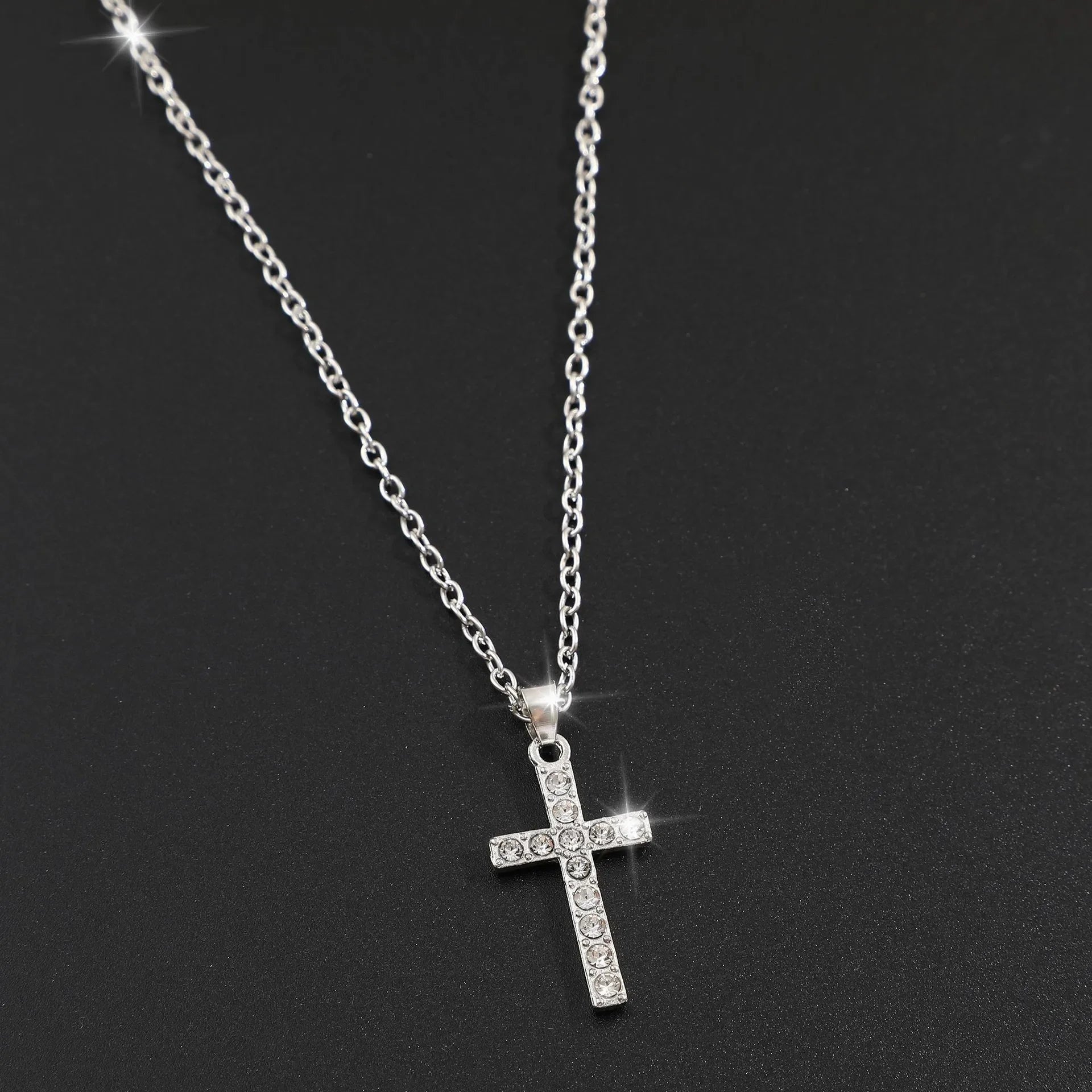 Crystal Rose Gothic Cross Necklace 5835502 Shoptery