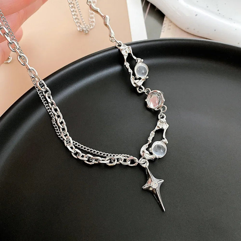 Crystal Rose Gothic Cross Necklace 5680501 Shoptery