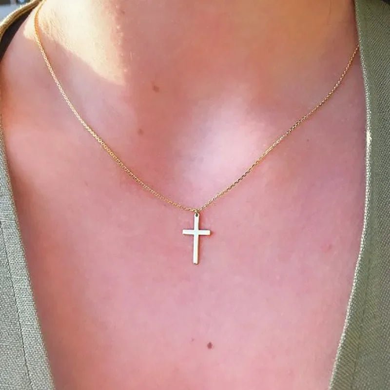 Crystal Rose Gothic Cross Necklace 5121601 Shoptery
