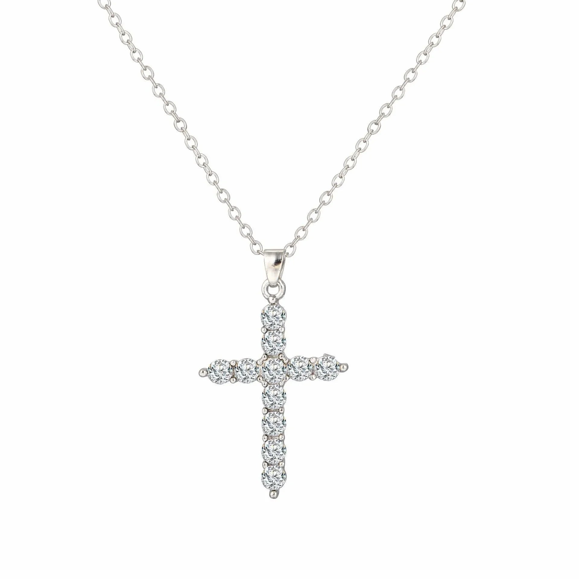 Crystal Rose Gothic Cross Necklace 5857801 Shoptery