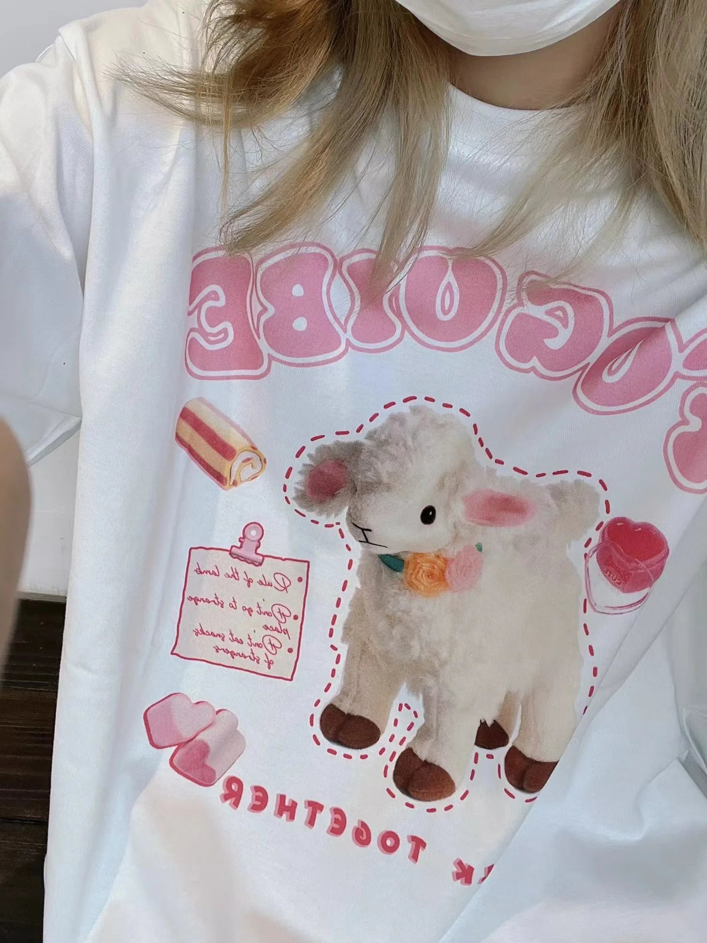 Cute Lamb Graphic T-shirt -