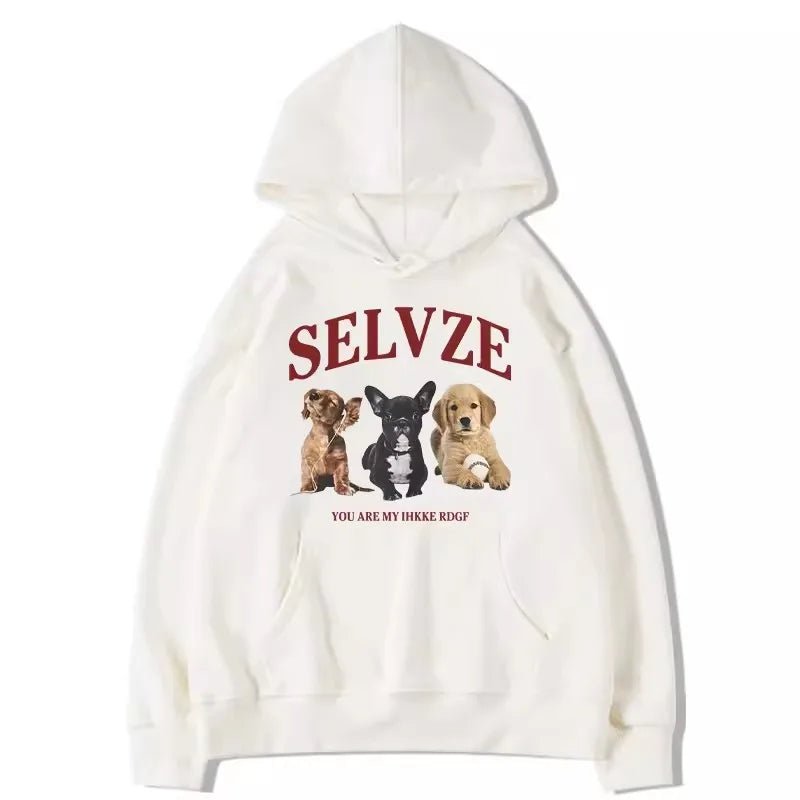 Cute Puppy Graphic Hoodie - Hoodies