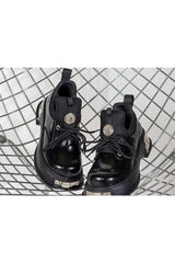 Cyber Y2k Skull Metal Platform Shoes Shoptery