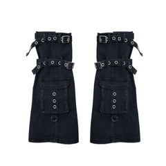 Y2k Chaos Buckle Leg Warmers Black One Size Shoptery