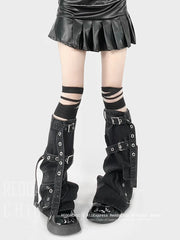 Y2k Chaos Buckle Leg Warmers Shoptery