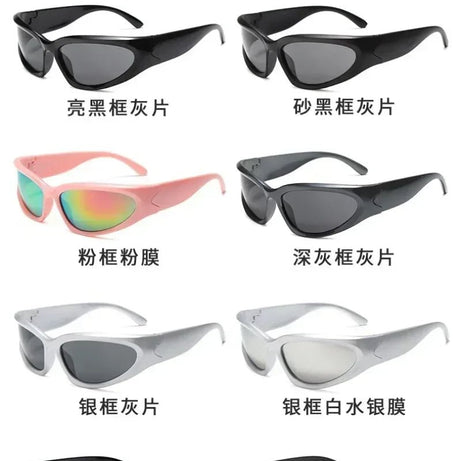 Y2k Cyberwave Slim Shield Sunglasses Shoptery