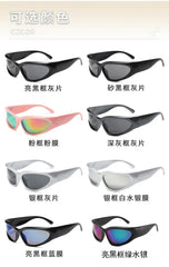Y2k Cyberwave Slim Shield Sunglasses Shoptery
