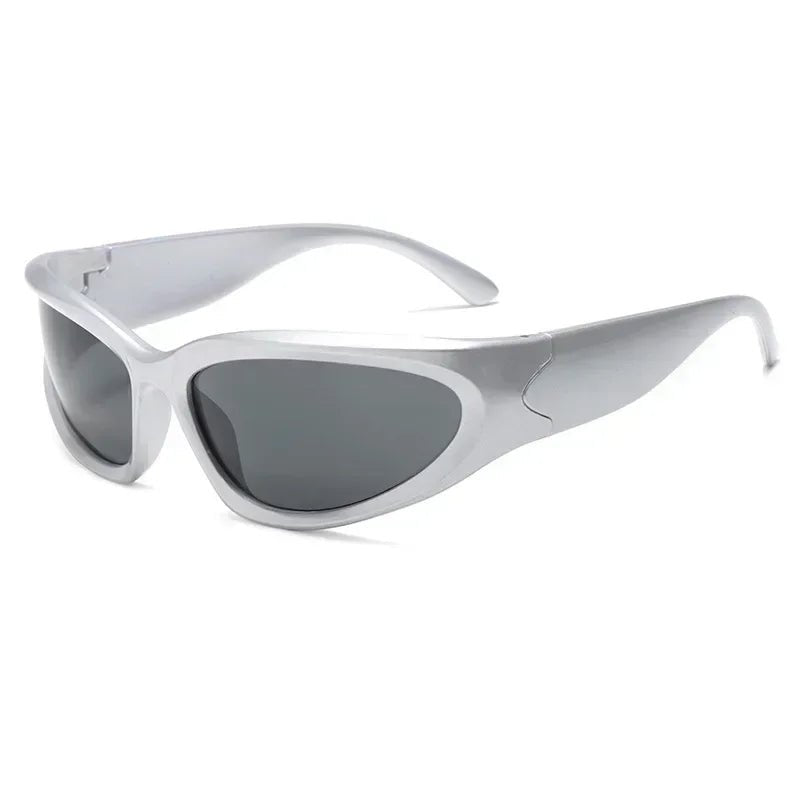 Y2k Cyberwave Slim Shield Sunglasses D 1PC Shoptery