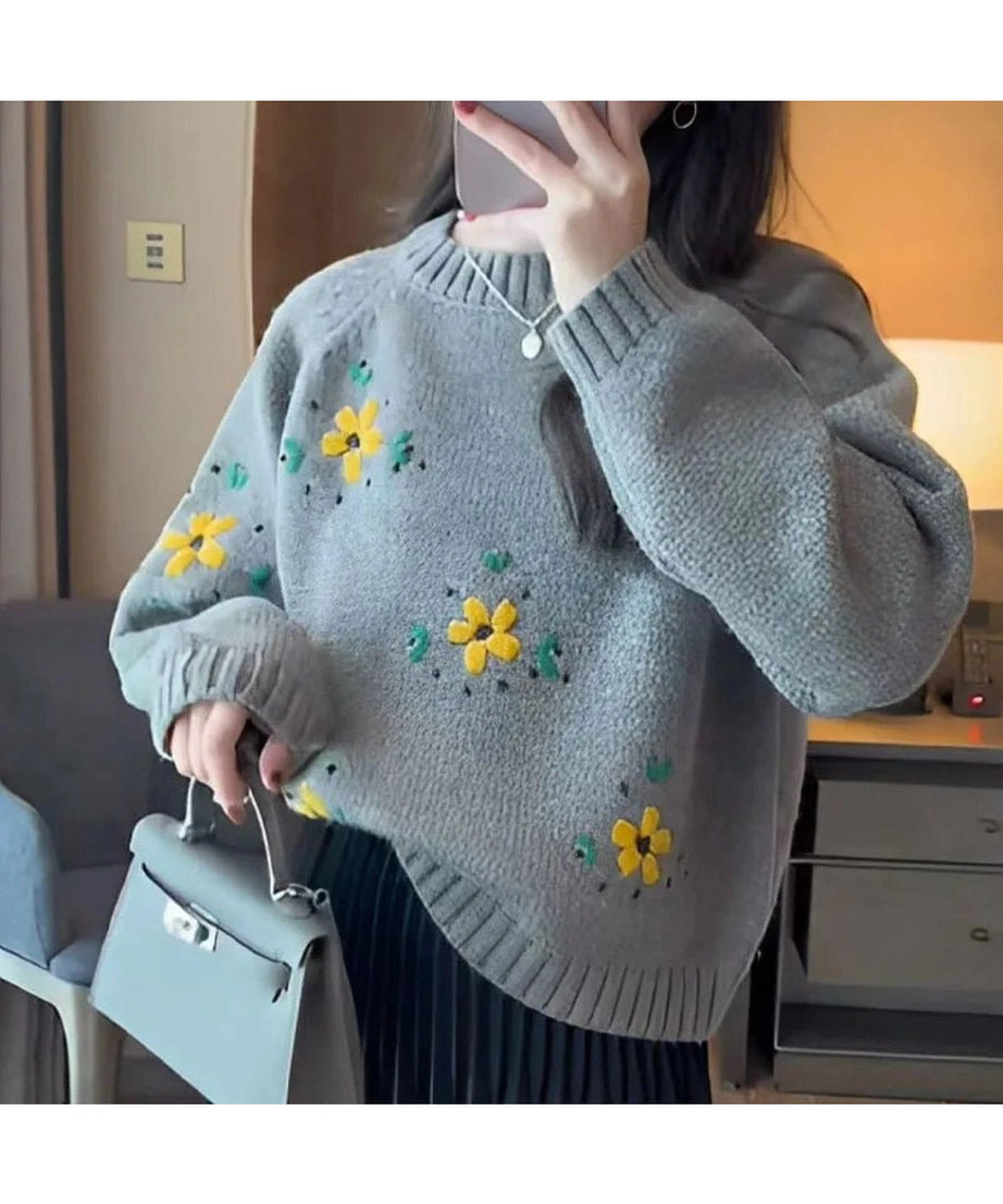 Daisy Daydream Knit Sweater - Sweaters