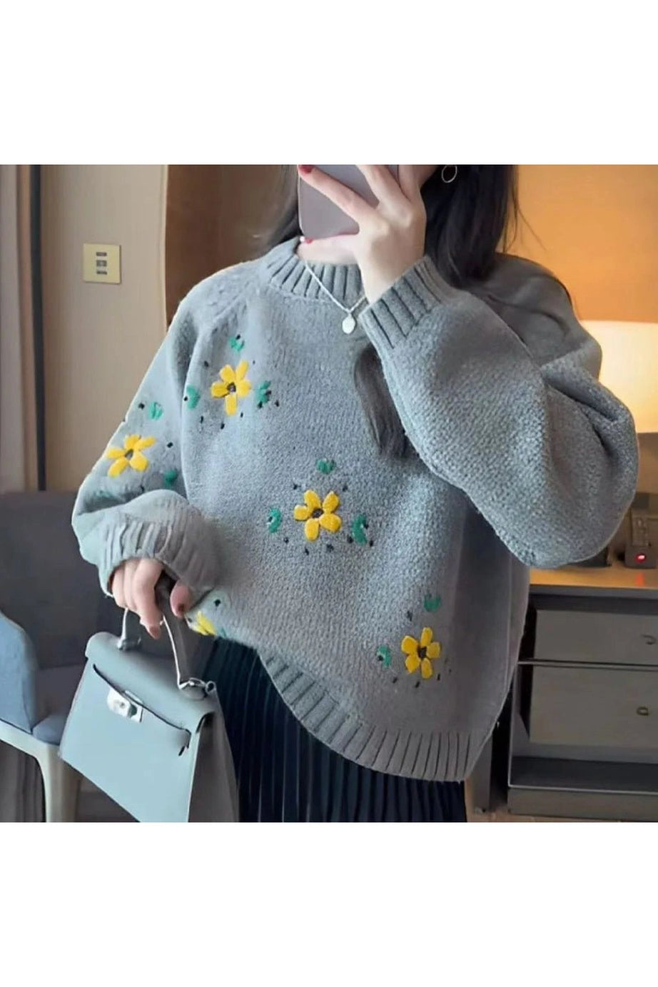 Daisy Daydream Knit Sweater - Sweaters