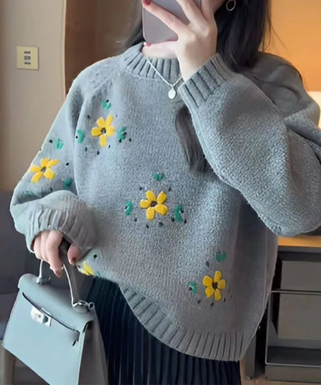 Daisy Daydream Knit Sweater - Sweaters