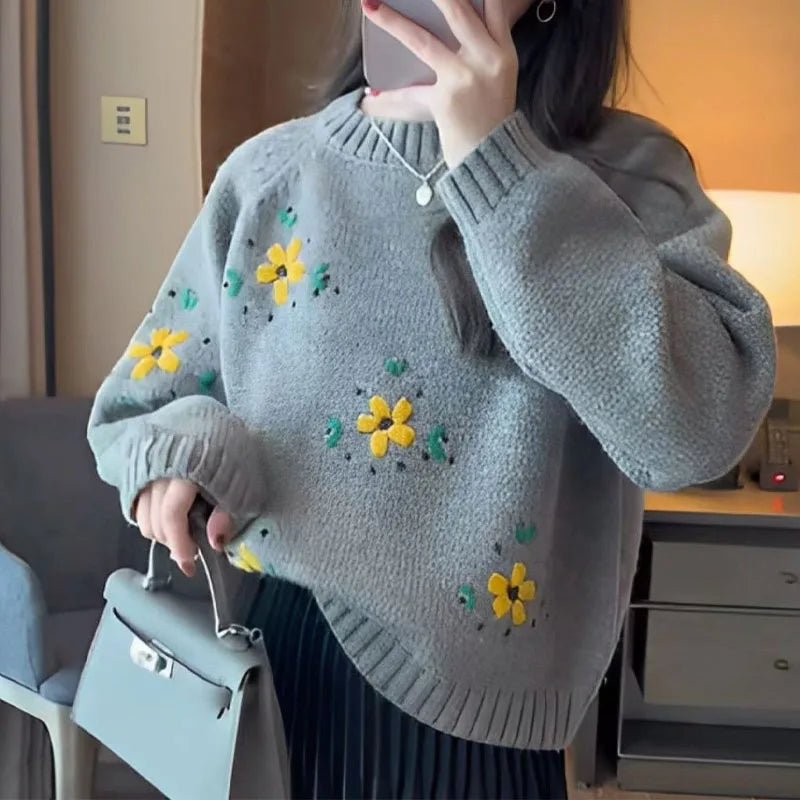 Daisy Daydream Knit Sweater - Sweaters