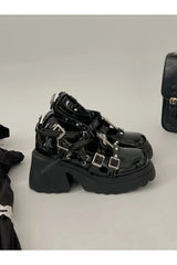 Alt Dark Angel Chain Strap Shoes Shoptery