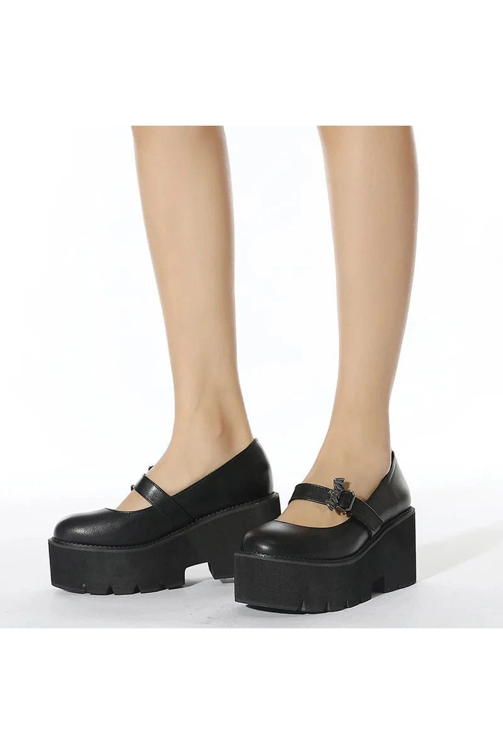 Alt Dark Bat Charm Chunky Shoes Shoptery