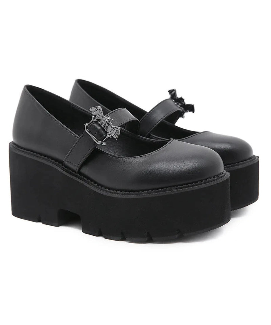 Dark Bat Charm Chunky Shoes - Shoes