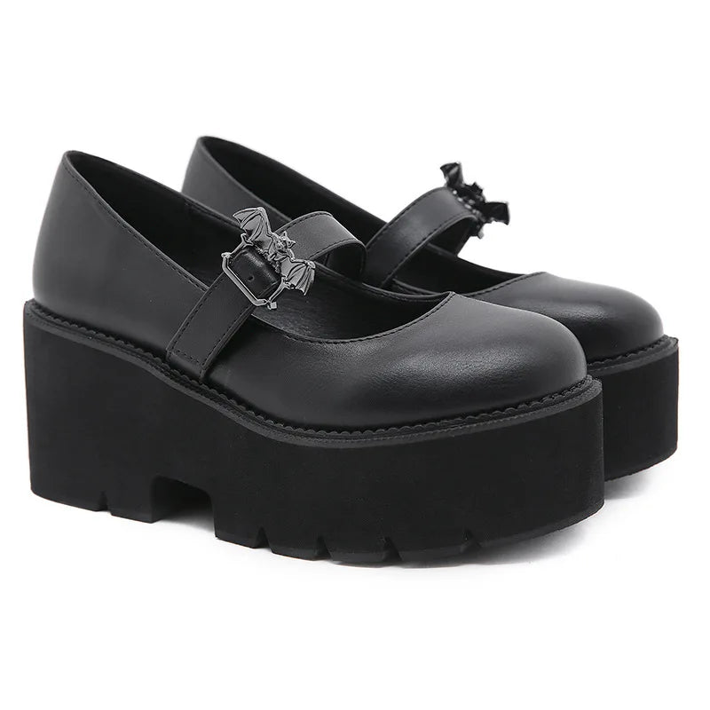 Dark Bat Charm Chunky Shoes - Shoes