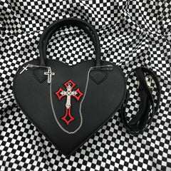 Dark Devotion Alt Goth Heart Bag black Shoptery