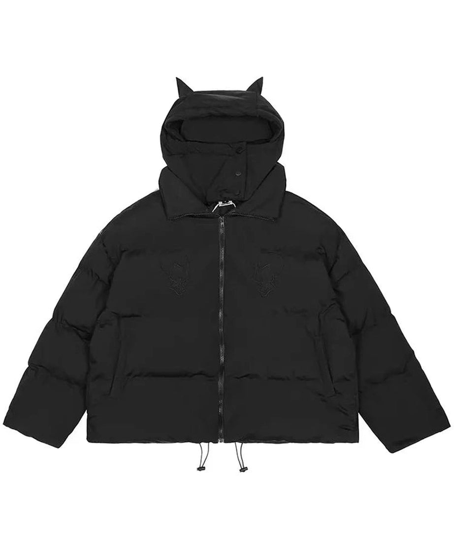 Dark Horned Puffer Jacket - 