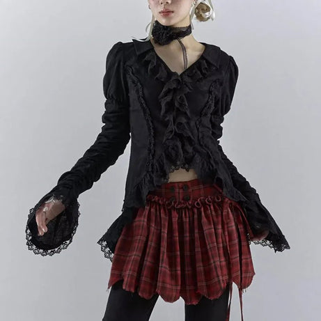 Alt Dark Romance Blouse Shoptery
