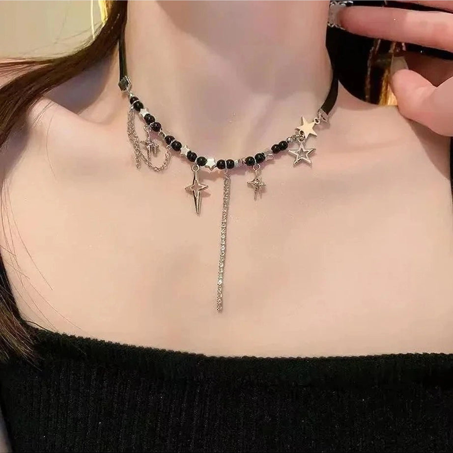 Alt Goth Dark Romance Layered Necklace Shoptery
