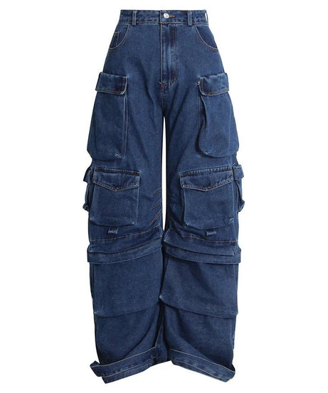 Deep Sea Cargo Denim Pants - Pants