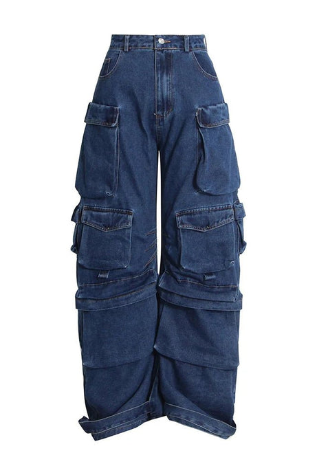 Deep Sea Cargo Denim Pants - Pants