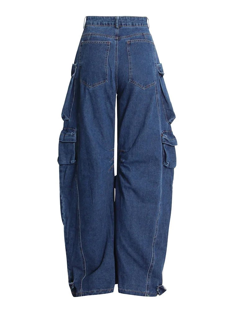 Y2k Deep Sea Cargo Denim Pants Shoptery
