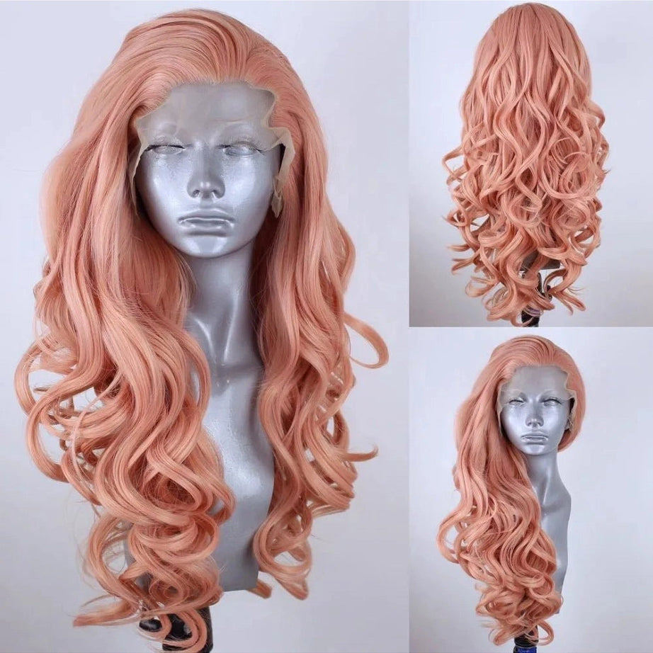 Deep Wave Lace Front Wig Peach Wig Lace Front Shoptery